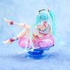 New Hatsune Miku Anime Figure Aqua Float Girls Elaina Action Figure Kawaii Sit Swimming Ring Girl Figurine Collectible Toys