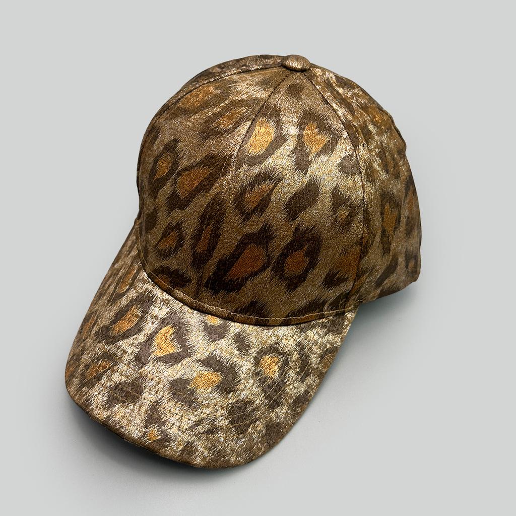 Retro Personalized Leopard Print Baseball Cap Men'S And Women'S Hard Top Sunshade Print Street Cross-Border Cap