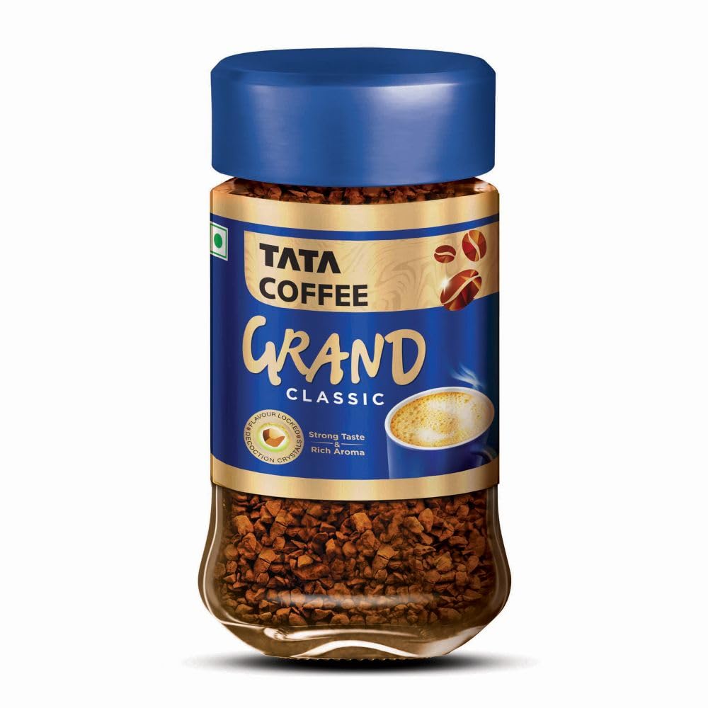 

Tata Classic Instant Coffee, 45g Jar, Chicory Mix With Strong Taste & Rich Aroma, With Flavour Locked Decoction Crystals