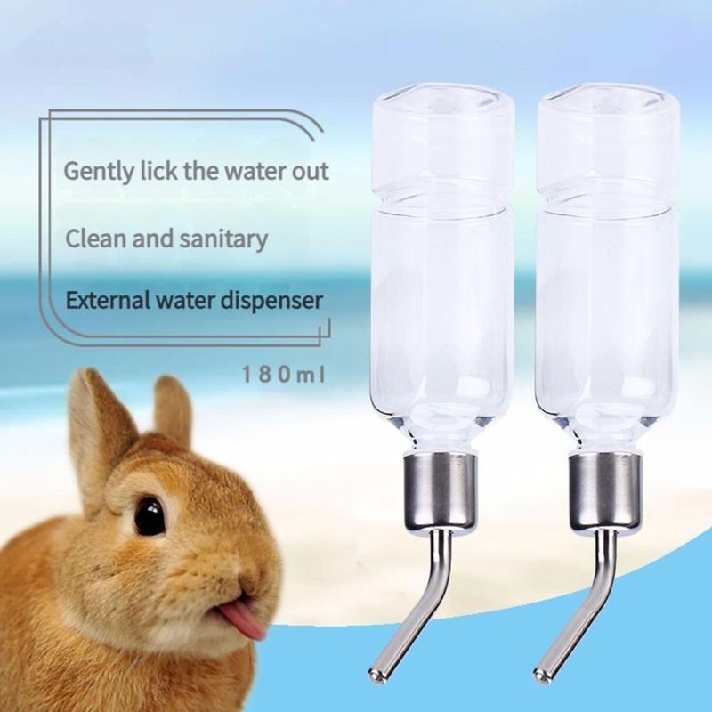 Hanging Rabbit Water Feeder For Small Animals Durable Cage Mounted Drinker Bottle With Easy Installation