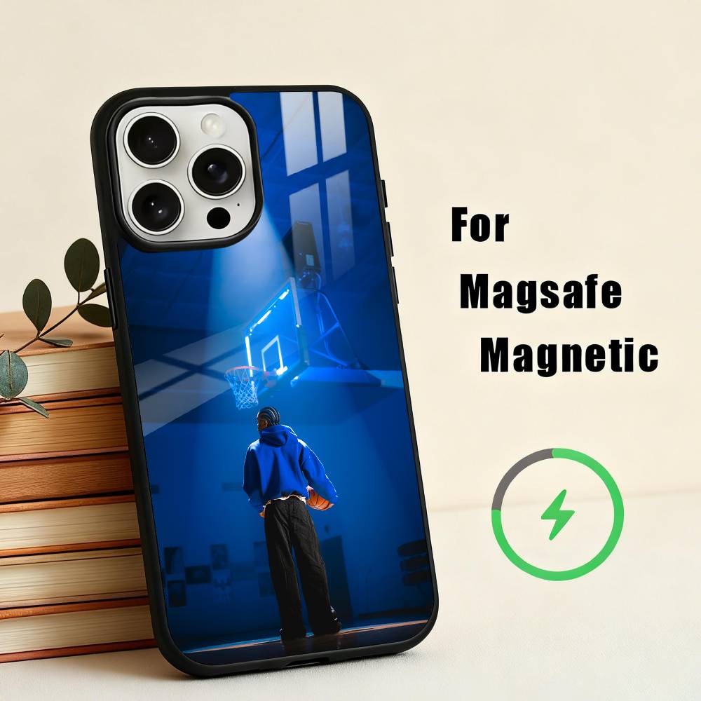 SGA B-Basketball G-Guard S-Sha Phone Case For iPhone17,16,15,14,13,12,11 Plus,Pro Max Magnetic For Magsafe Wireless Charging