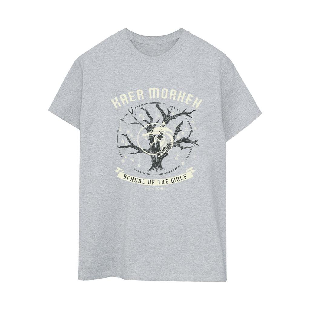 Netflix Womens/Ladies The Witcher School Of The Wolf Cotton Boyfriend T-Shirt