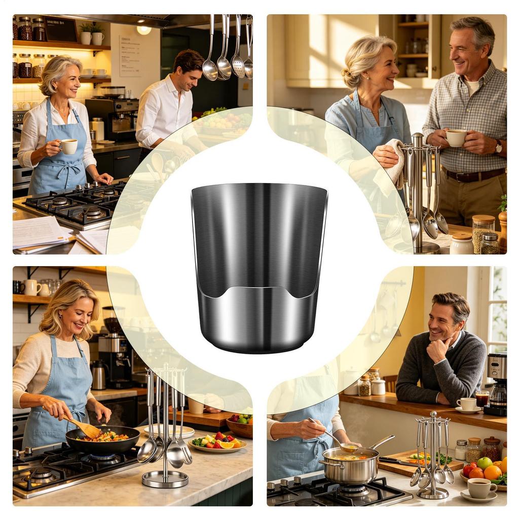 Pot Lid Holder While Cooking Stainless Steel Multifunctional Vertical Organizer Spoon Rest For Counter Cabinet Kitchen Oven Home