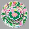 50 Stück Scrapbooking-Aufkleber, entzückender selbstklebender Lotus-Aufkleber ohne Rückstände, für Laptop, Telefonabdeckung, Schulbedarf