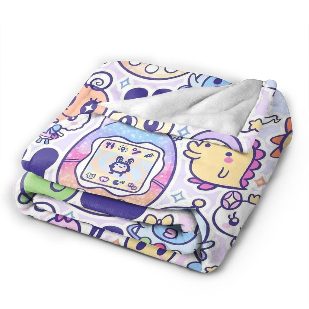 Cartoon Tamagotchis Fleece Blankets Custom Throw Blankets for Home 150*125cm Quilt
