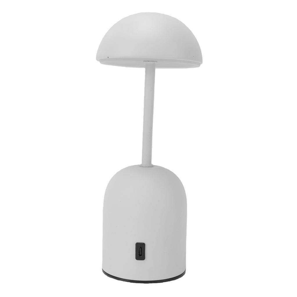 Modern Small Table Lamp Cute Dome Shade Reflecting Light LED Reading Lamp 1200mAh Battery Operated for Living Room