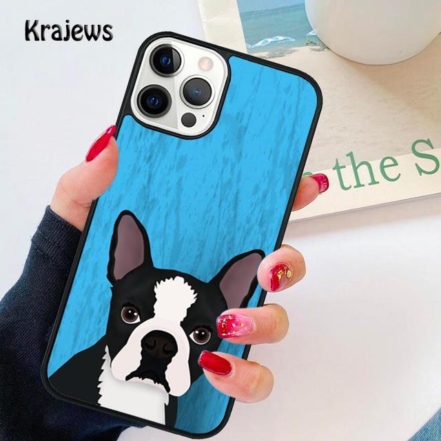 Boston Terrier Hund Weiche Handyhülle Für iPhone 14 XR X XS Max 5S 6S 7 8 Plus SE 2020 11 12 13 Pro Max Mini Handyhülle
