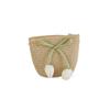 with Same Style Crossbody Bag Tulip Straw Sun Hat Korean Style Lace Brim Beach Cap  Baby