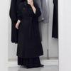 Autumn and Winter Wool Long Coat Blue Temperament Cloak Double-sided Woolen Coat Retro