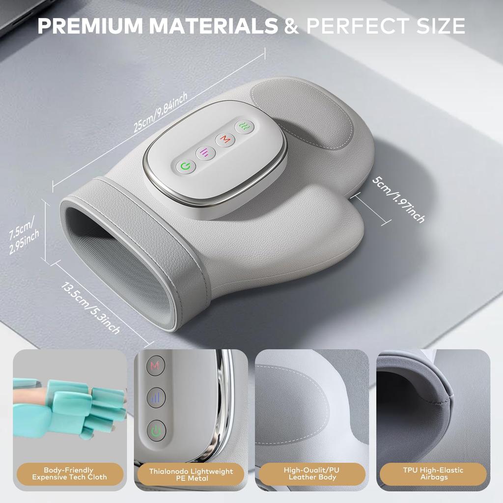 Masážní přístroj na ruce s teplem a kompresí - 3D airbag, Kancelářské/Herní/Regenerační použití