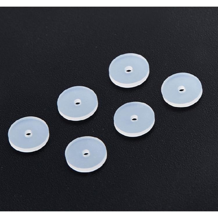 100pcs Clear Silicone Earring Stopper Earlobe Support Disc Pads Ear Closures Set