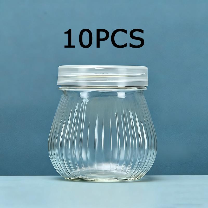 

WTEMPO DIY Empty Decorative Jars Transparent Plastic Jars with Smooth Screw-on Lids Home Mini Items Organization and Storage Jars 10pcs белый