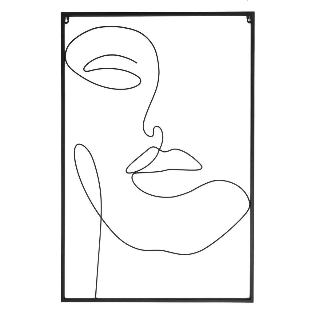 METAL PAINTING Arty black MODERN bent metal