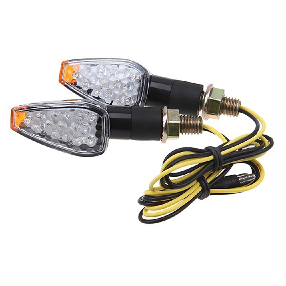 2PCS Motorcycle LED Turn Signal Light Motorcross Short Indicator Blinker Side Lights For Yamaha Kawasaki Honda Suzuki Motorbikes