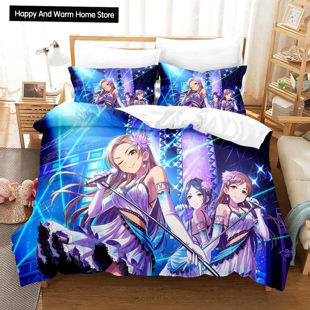 THE iDOLM@STER Cinderella Girls Starlight Stage 3D Printed Anime Bedding Set for Adult Boys Duvet Cover