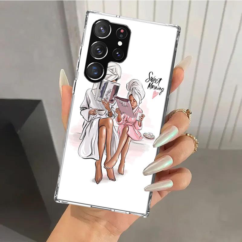 Baby Mom Girls Phone Case for Samsung Galaxy S26 S24 S23 Ultra S25 Edge S22 S21 Plus S20 FE + Soft Print Shell Funda Galaxy S25