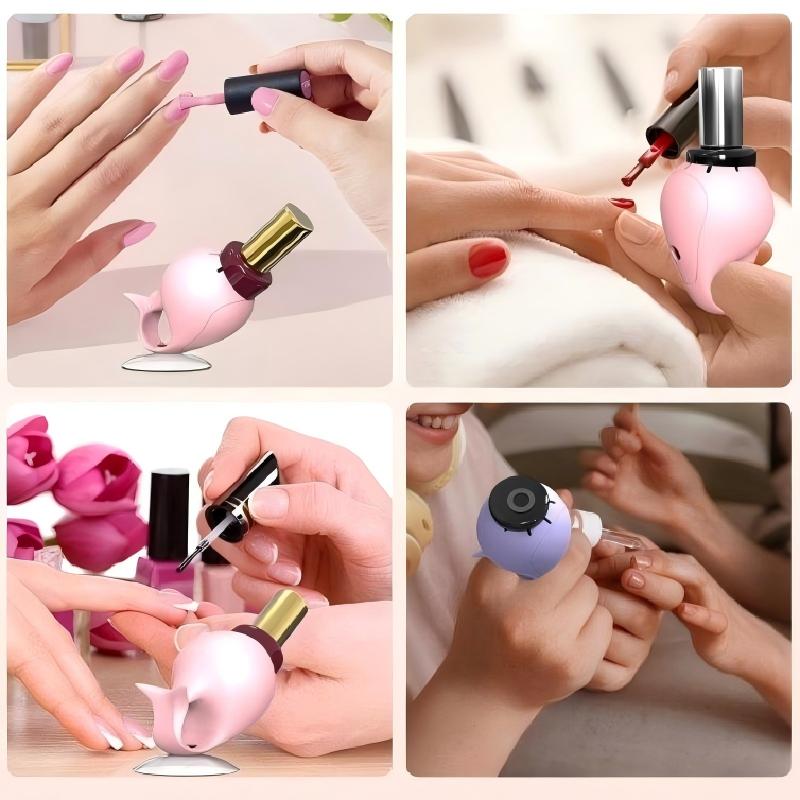 Silicone Nail Polish Bottle Holder Stand, Non-slip Base, Prevents Spills, Reusable for Stable Manicure Nail Art Salon & Home Use
