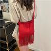 Fashion Tassel Personality Versatile Retro Solid Color High Texture Autumn New Light Luxury Shoulder Messenger Casual Bag