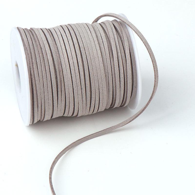 2mm Faux Leather Cord for Flower Bouquet Wrapping - Velvet Gift Ribbon for Florist DIY Projects, Large Roll