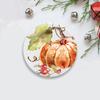 Fall Pumpkin Coaster Autumn Round Drink Coasters Absorbent Natural Ceramic Coasters Pumpkin Cup Mat Thanksgiving Party Decor