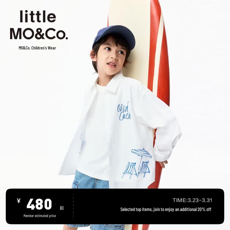 

little MO&Co. Kids Printed Long-Sleeve Shirt 160