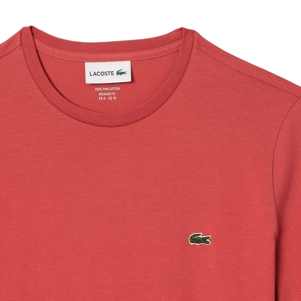 Lacoste Mens Pima Monochrome Cotton Jersey Crew Neck T-Shirt