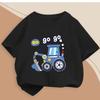 Boys' Pure Cotton Short-sleeved T-shirt New Style Medium and Large Children's Summer Round Neck Printed T-shirt Children's Loose Summer Wear Trend