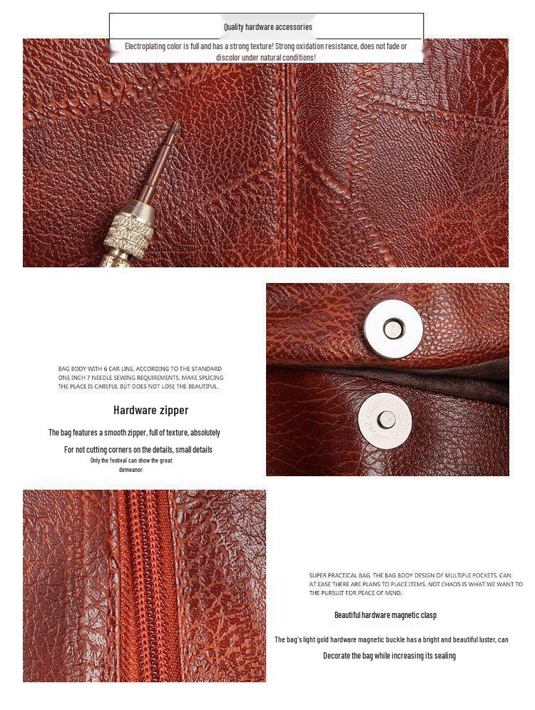 2024 Trendy Soft Leather Women's Large Capacity Crossbody Shoulder Bag - Versatile Korean Style Fashion Handbag