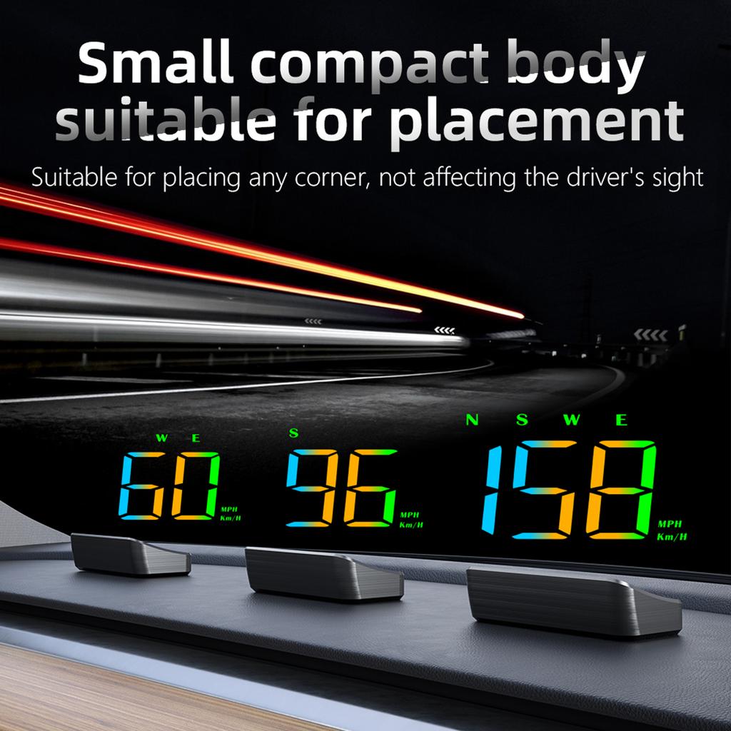 Car HUD Windshield GPS Speedometer Projector System with High Definition Display Over Speed Alert Displays Speed Plug and Play