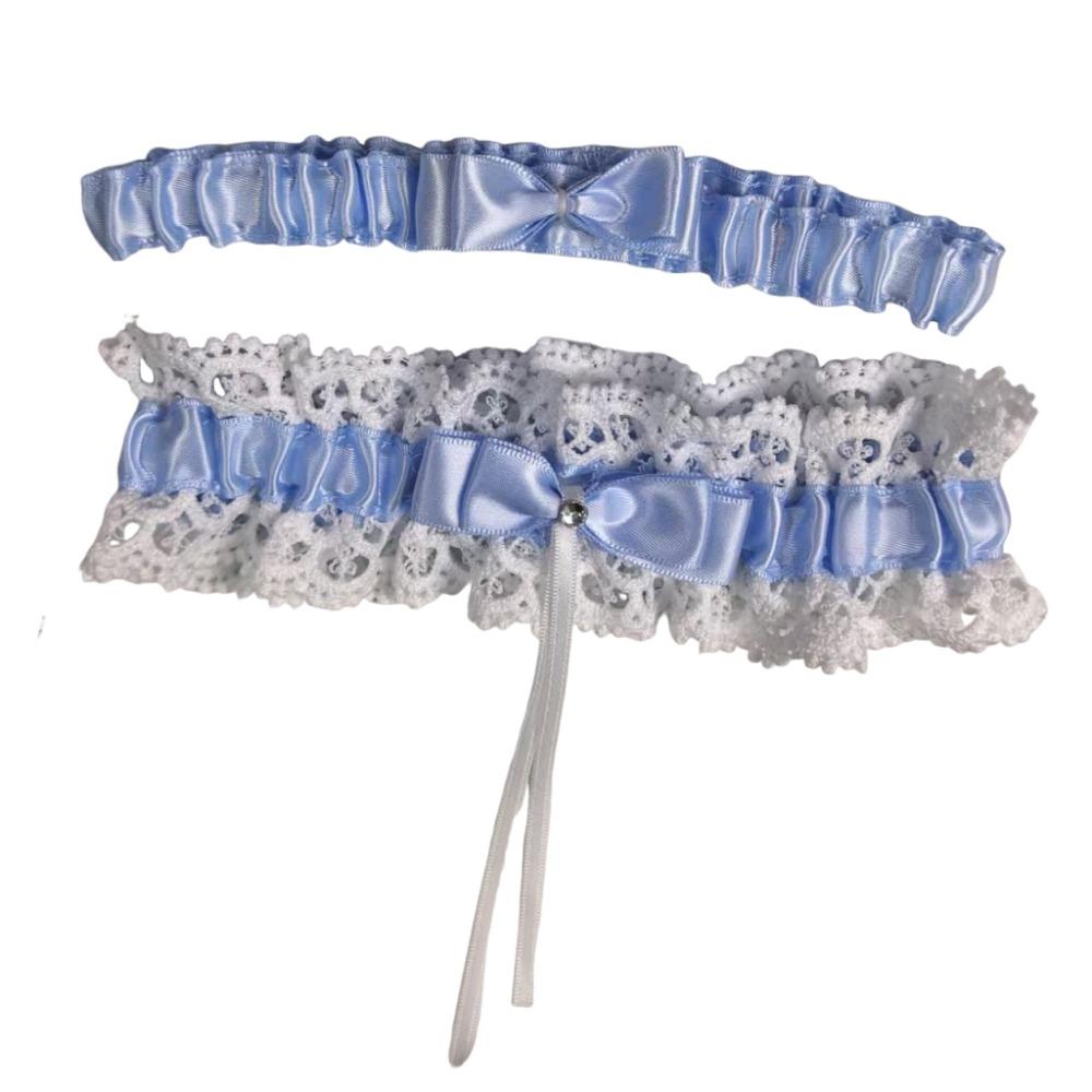 Ruffled Lolita Leg Rings Set Elastic Sexy Leg Loop Fashion Bride Garter Belt JK Accessory