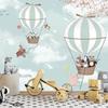 3d Cartoon Mural Hot Air Balloon Wall Mural Living Room Children's Bedroom Background Wallpaper