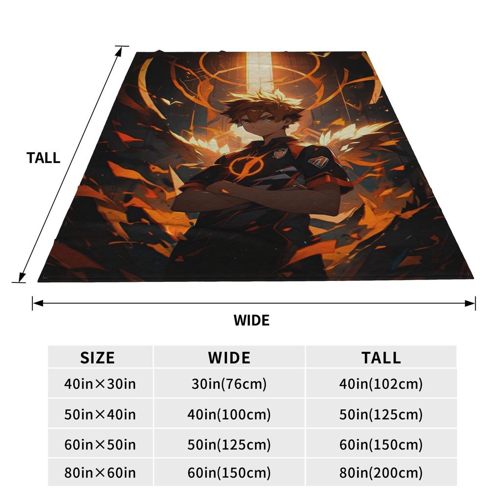 Hinata Shoyo Haikyuu  Knitted Blankets  Fleece Throw Blanket Summer Air Conditioning Printed Soft Warm Bedspreads,