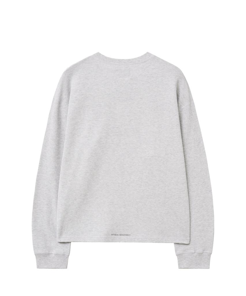 PHYPS MOTORCYCLE Waffle Henry Neck Long Sleeve White