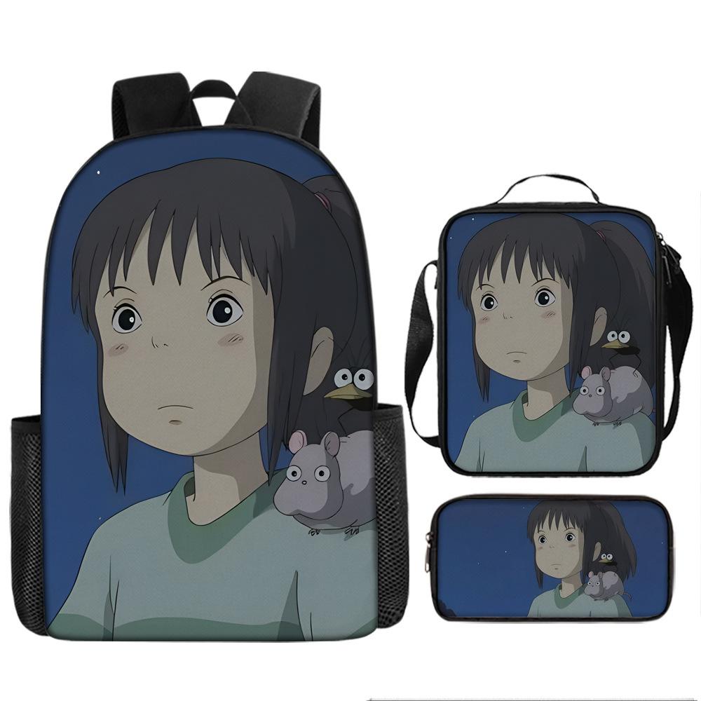 Elementary and Secondary School Students Spirited Away School Bag Hayao Miyazaki Children's Fashion Backpack Waterproof Large Capacity Backpack