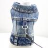 Giacca da Cowboy alla Moda per Cani Abbigliamento in Denim Primaverile per Cani Gilet Abbigliamento per Cuccioli Cani Chihuahua Yorkies Jeans Casual Cappotto per Animali Costumi