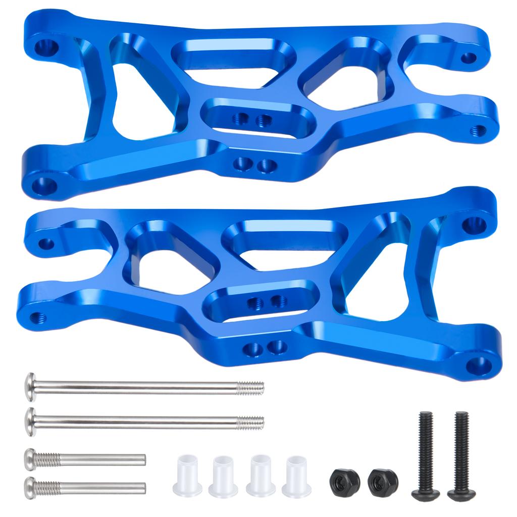 TRINOOD Aluminum Alloy Front Rear Lower Suspension Arms for 1/10 Slash Rustler 4X4 2WD Short RC Course Upgrade Parts