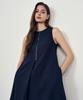 Laneonkyulleoseu Minimal A-Line Zipper Dress_Navy