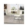 Chaise De Salle À Manger - MUVOE - Velours Beige - Lot De 2 - Pieds En Métal - Design Moderne