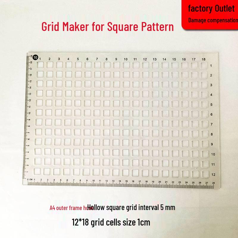 Calligraphy Grid Ruler: Practice Tool for Drawing and Writing Hard Pen Characters Default