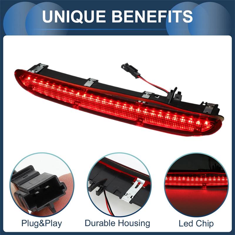 Luce Freno Centrale a LED per Vauxhall/Opel Astra J 5D Hatchback 09-2015, Astra J Gtc Opc 2012-2018 13372164 Rossa