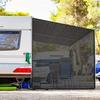 RV Awning Side Sunshade Mesh 9ft X 7ft Black PVC Mesh Screen Sun Shade With Complete Kits For Caravan Motorhome
