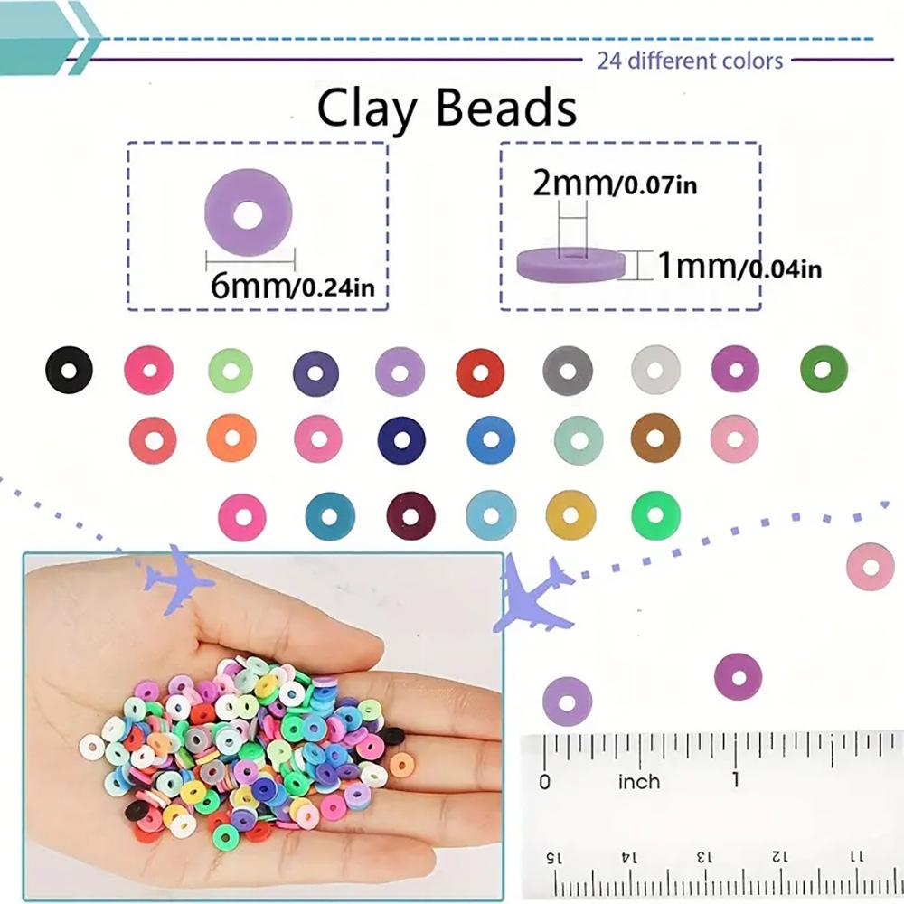Polymer Clay Bead DIY Bracelet Kit - Beading Materials & Accessories Set