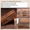 Antique Style Cupboard Hardware Set with Installation Screws Miniature Bronze Hinges & Lock Set Upgrades for Woodworking