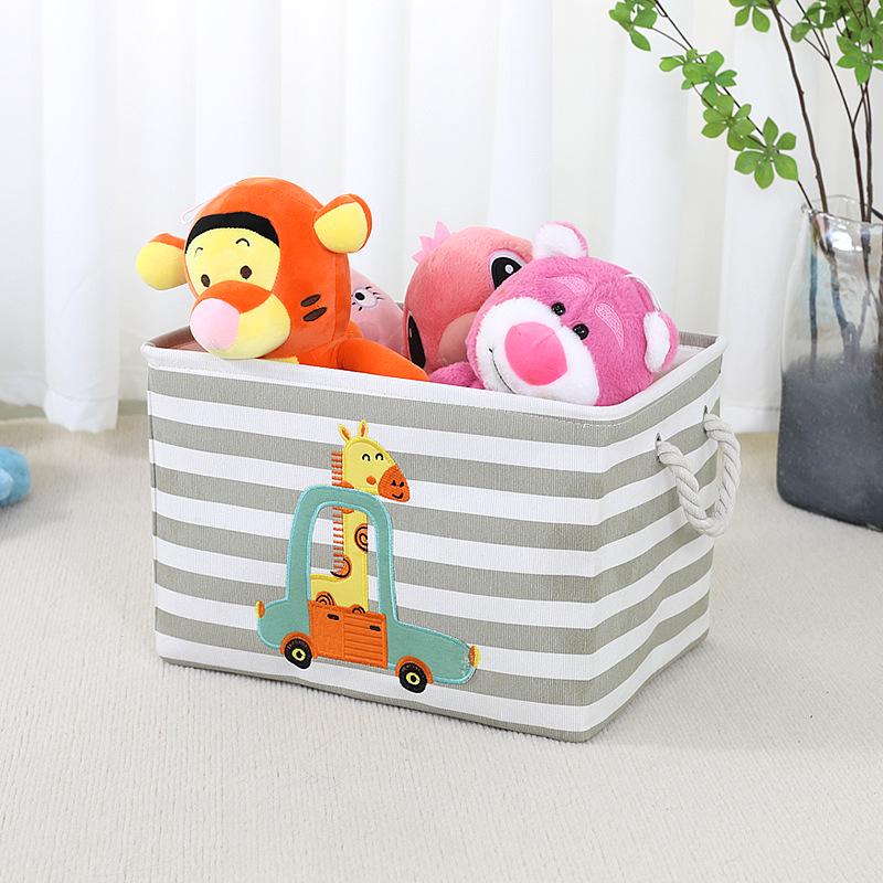 Children's Cartoon Fabric Storage Basket - Toy & Clothes Organizer