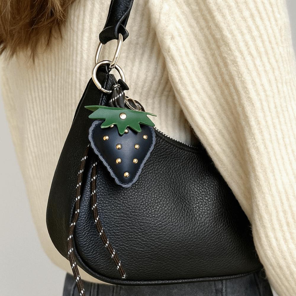 Erdbeerform Seil Schlüsselanhänger Nylonseil Anhänger Lanyard Neu Rucksackzubehör Geschenk