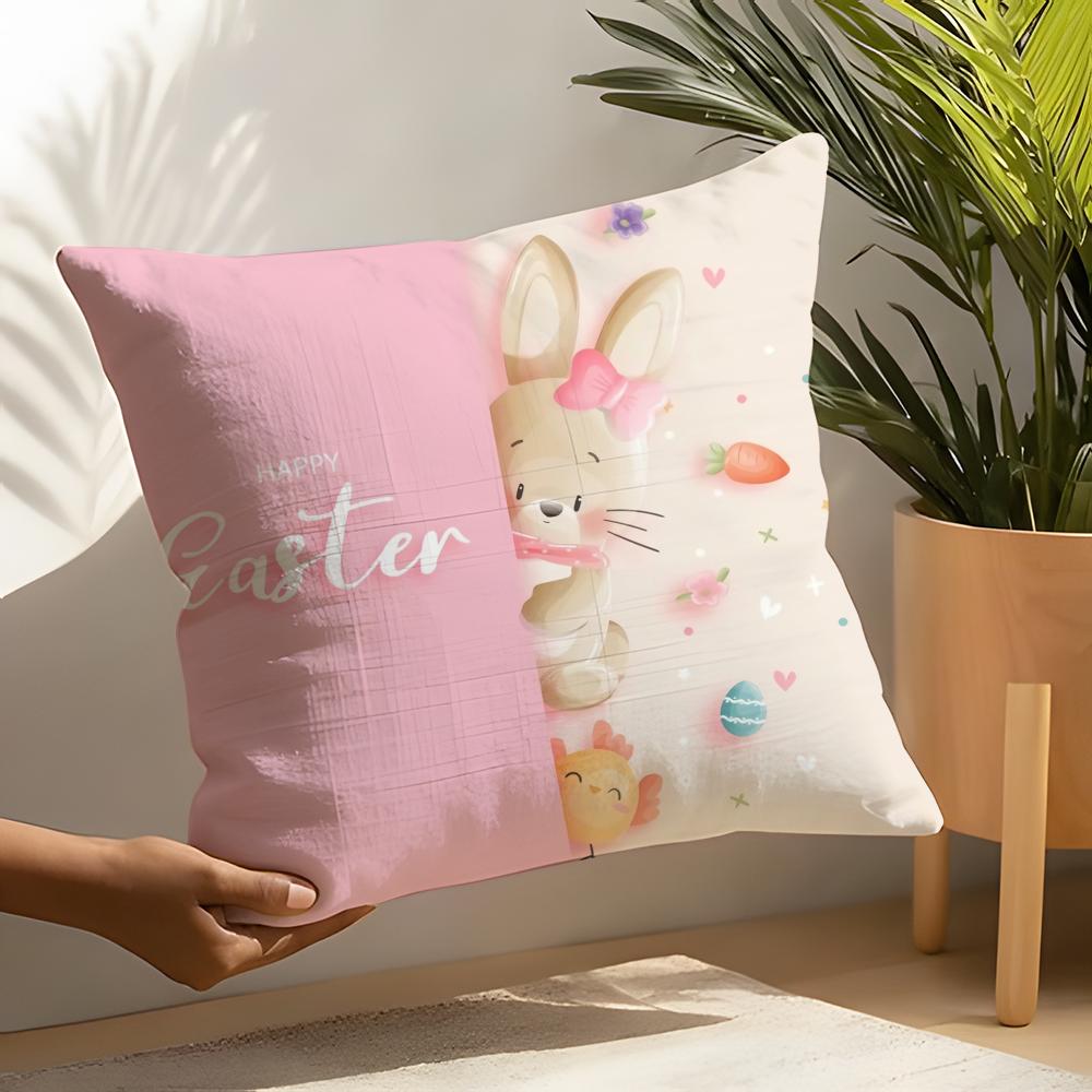 Easter Pillow Case Linen Cushion Covers For Decorative Sofa Home Pillows Case Car Chair Pillows Cases
