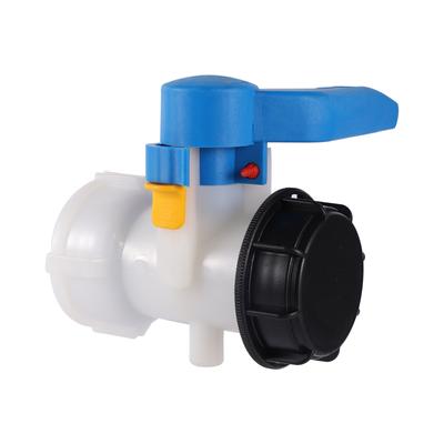 Vanne Papillon Plastique DN40/50/80 1000L IBC Tote Tank Adaptateur de Vidange Interrupteur de Jardin Raccords de Tuyau Connecteur de Récipient d'Eau 1 Pièce