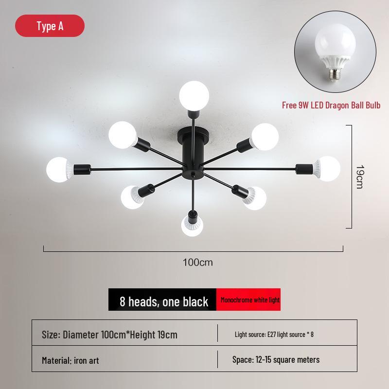 Nordic LED Ceiling Light: Modern Minimalist Design for Bedrooms & Living Rooms