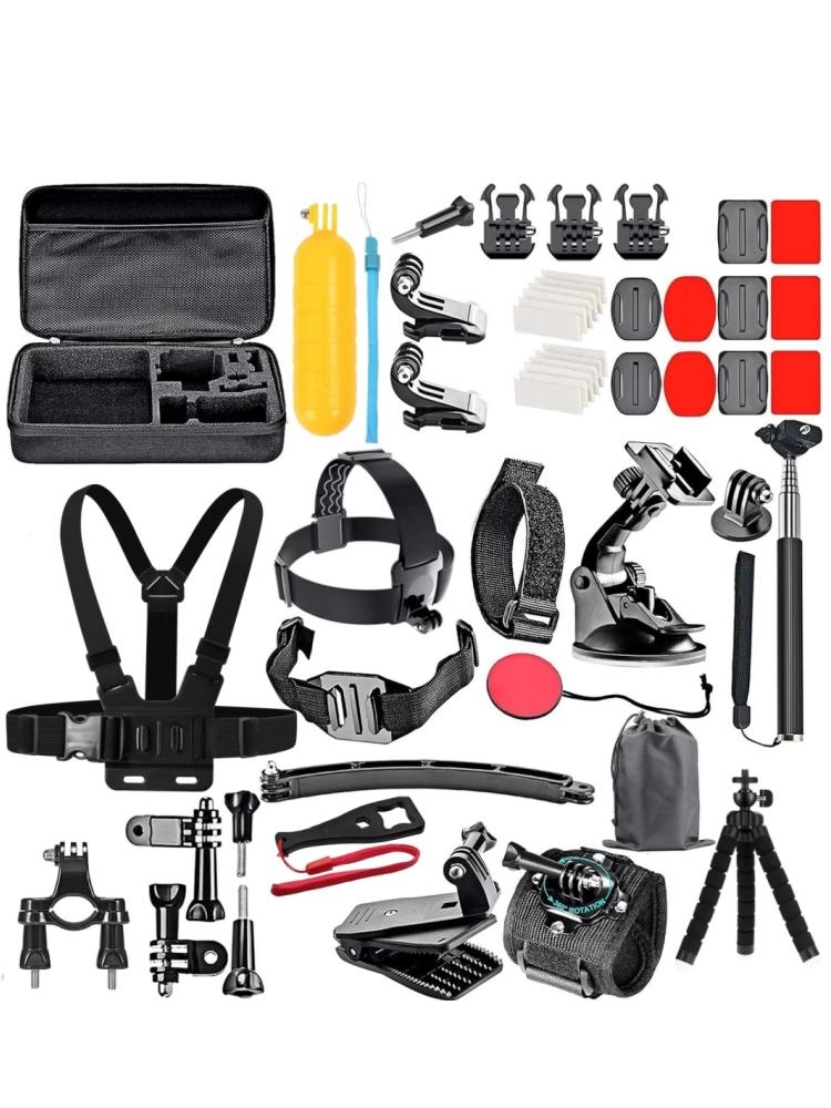 

Набор аксессуаров 50 в 1 для экшн-камер, комплекты для камер GoPro Hero 13 12 11 10 Insta360 X5 DJI Osmo Action 6 5Pro