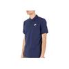 Nike Solid Color Logo Print Short Sleeve Polo Shirt Men Tops Navy-Blue CN8765-410